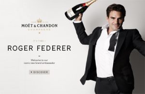 Roger Federer et Moet et Chandon