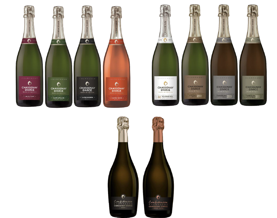 champagne rosé et gamme complète Chassenay d'Arce